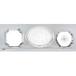3 Small Sterling Silver Trays