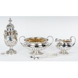 4 pcs British Sterling Tea Wares