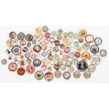 86 Early Pinback Buttons, Incl. Rare Speares Auto Oils, Union, Strike & Local Political Buttons