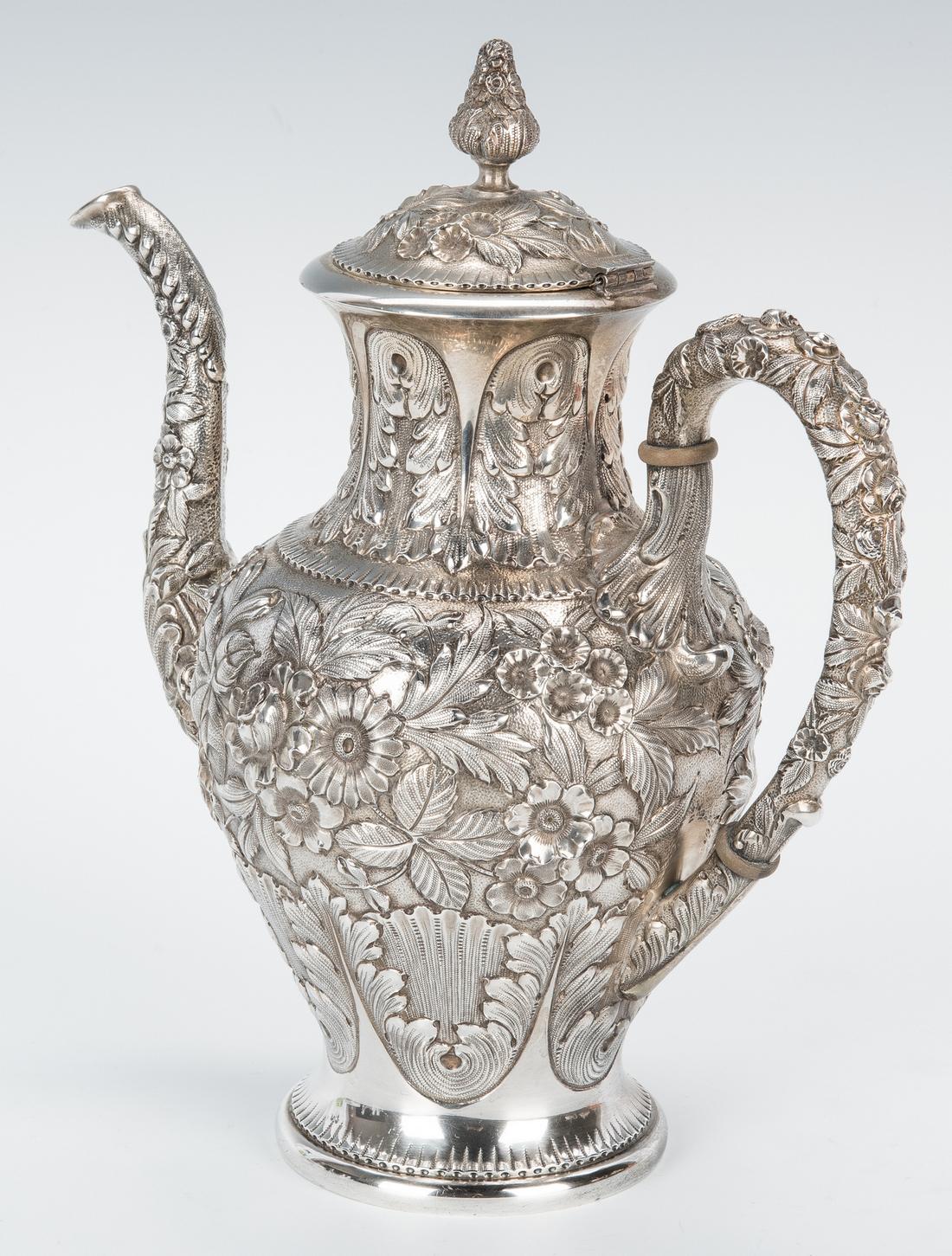 3 Pc. Kirk Repousse Silver Tea Set & more - Image 5 of 41