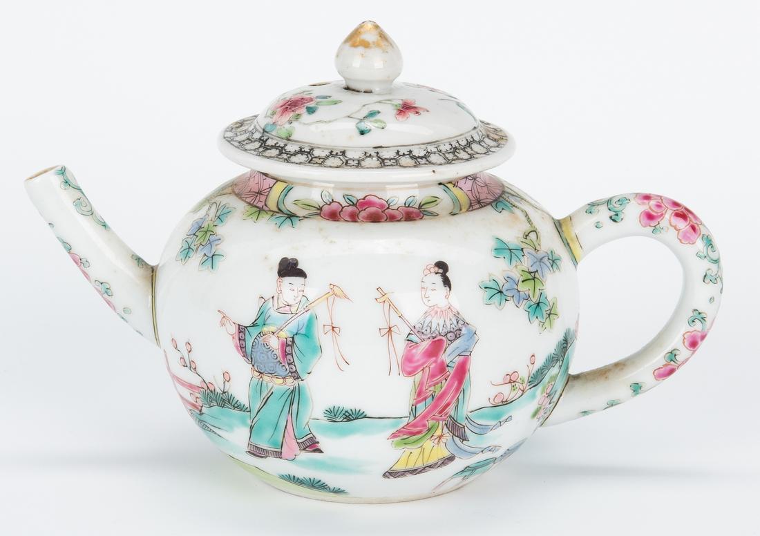 Chinese Export Teapots, Creamers & Lid, 5 pcs - Image 14 of 39
