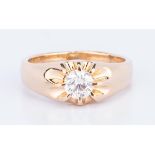 14K Gents One carat Diamond Ring