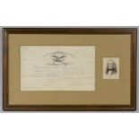 Pres. James K. Polk Signed Certificate of Merit and Etching