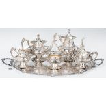 5 Pc Francis 1 Sterling Tea Service; Ellis Barker tray