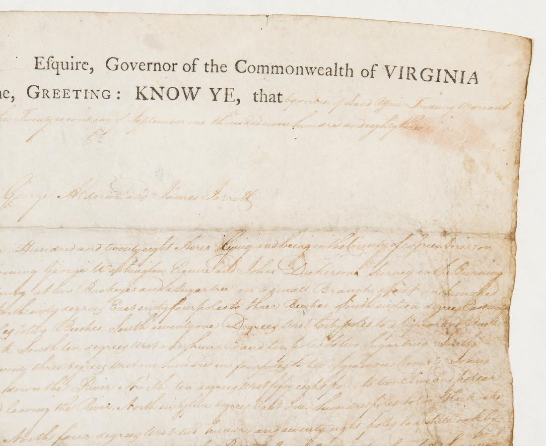 Governor Henry Lee Signed Land Grant, 1792 - Image 6 of 7