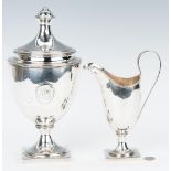 Federal Silver Creamer and W. Ball Sugar, plus book