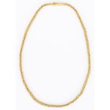 18K Wheat Chain Necklace, 36 grams