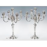 Pair of Edwardian Sterling Candelabra