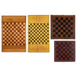 4 Game Boards, Painted or Inlaid Tiles