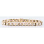 18k Fashion Diamond Line Bracelet, 7.5 ct