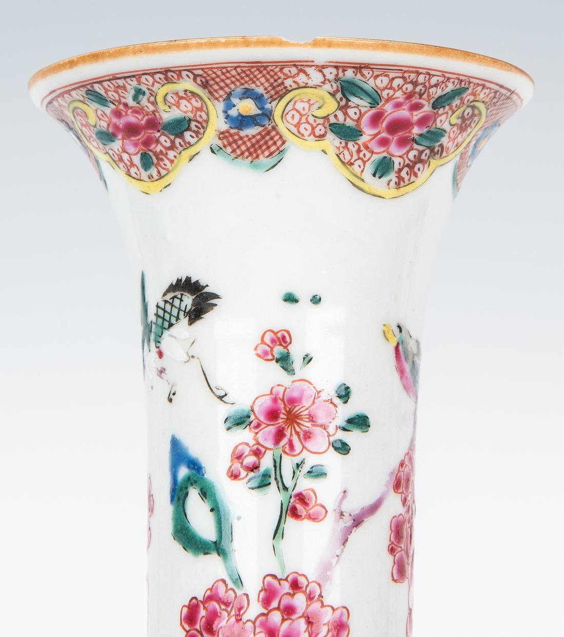 4 Famille Rose Export Porcelain Vases - Image 18 of 21