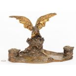 A. Marionnet Bronze Eagle Inkwell