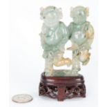 Jade Carving of Happy Twins