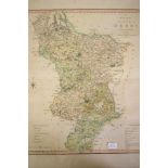 Derby. A John Cary map, A Map of Derbyshire from the best Authorities, 54 x 37.5 cm, another, and