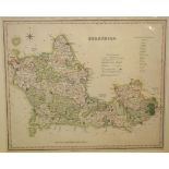 Berkshire. A coloured map, Berkshire, mounted, 35 x 41.5 cm, another coloured map, Essex, mounted,