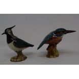 A Beswick Lapwing, 1st version, 2416A, and a Kingfisher, 2371, both gloss (2)