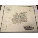 Surrey. A C & I Greenwood coloured map, Map of the County of Surrey from an Actual Survey made in