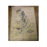 England, Wales and Scotland. A J & C Walker coloured map, A Geological map of England, Wales and