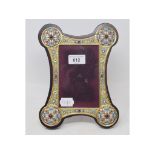 A Russian style strut photograph frame, with enamel decoration, 24 cm high Modern