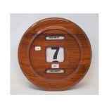 A perpetual calendar, in a mahogany case, 40 cm wide