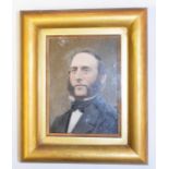 A tinted bust portrait miniature, of a gentleman, 10.5 x 8 cm, and four others similar (5)