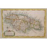 Jamaica. A Jacques Bellin coloured map, Carte De L'Isle De La Jamaique, mounted, 23 x 34 cm, a