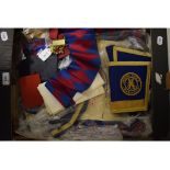 Assorted Masonic regalia (box)
