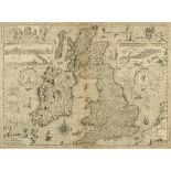 British Isles. A John Speed map, The Kingdome of Great Britaine and Ireland, with vignettes of