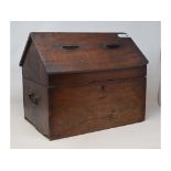 A Victorian offertory style box or ballot box, 43 cm wide