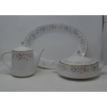 A Noritake Estrellita pattern part dinner and tea service, three Beswick birds, a Continental