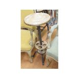 An industrial style occasional table, 38 cm diameter