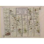 Eight coloured road maps, including Roads to Arundel, Bognor (By Petworth), Chichester,