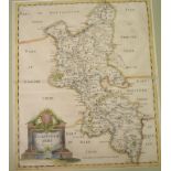 Buckinghamshire. A Robert Morden tinted map, Buckinghamshire, 42 x 35 cm, and a John Cary tinted