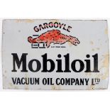 A enamel advertising sign, Gargoyle Mobiloil Vacuum Oil Company Ltd, 116 cm wide See illustration