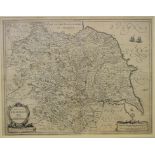 Yorkshire. A map of the county, Provincia Eboracensis Yorke-Shire, 39 x 50 cm