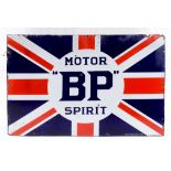 An enamel advertising sign, BP Union Jack, 137 cm wide See illustration Report by GH Most of the