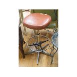 A mid 20th century adjustable stool