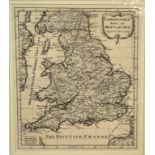 Britain, a Sanson map, La Britannique dans sa Heptarchie, Anglois-Saxonique, mounted, 24.5 x 21