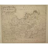 Surrey. A Robert Morden map, Surrey, mounted, 37 x 43 cm, and a John Cary Map of Surry, From the