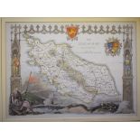 Assorted coloured maps, including The Isle of Man, Kent, Environs of London and others, all
