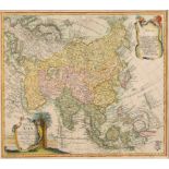 Asia. A Leonhard Euler coloured map, Tab Geogr Asiae, 34 x 38.5 cm See illustration Report by RB