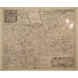 Surrey. A Richard Blome map, A Mapp of Surrey, with it's Hundreds, mounted, 27 x 32.5 cm