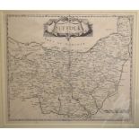 Suffolk. A Robert Morden map, Suffolk, mounted, 38 x 44 cm, another, Surrey, mounted, 37 x 43 cm,
