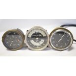An AC speedometer and rev counter, and an early 20th century Smiths speedometer (3)