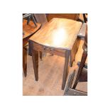 A mahogany Pembroke table, the shaped top above a single frieze drawer, on square legs, 78 cm wide