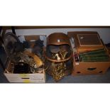 Assorted silver plated items, a copper coal scuttle, and other items (qty)