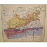 Surrey. A coloured map, Published for the Holmesdale Natural History Club, Ryegate, a Geological map