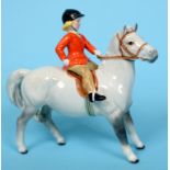 A rare Beswick Girl on Pony, grey, 1499, restored, gloss See illustration