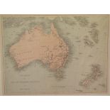 Australia. A coloured map, New Zealand and The Australian Colonies of Great Britain, mounted, 24 x