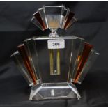 An Art Deco style glass scent bottle, 22 cm high Modern